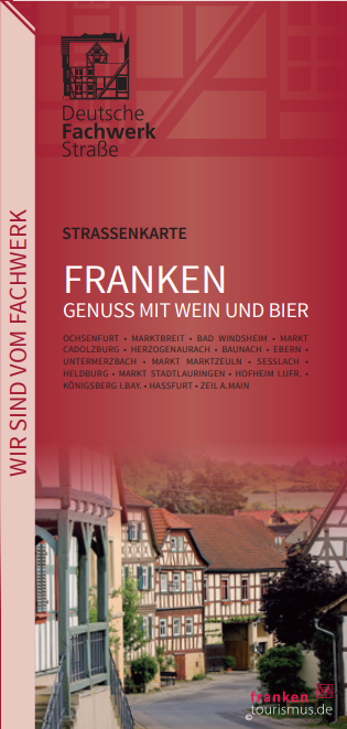 Straßenkarte Deutsche Fachwerkstraße Franken 